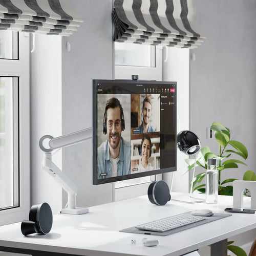 ALOGIC C32GMA1 Monitorhalterungsständer – Verstellbar für 17 bis 35 Zoll Displays – Weiß