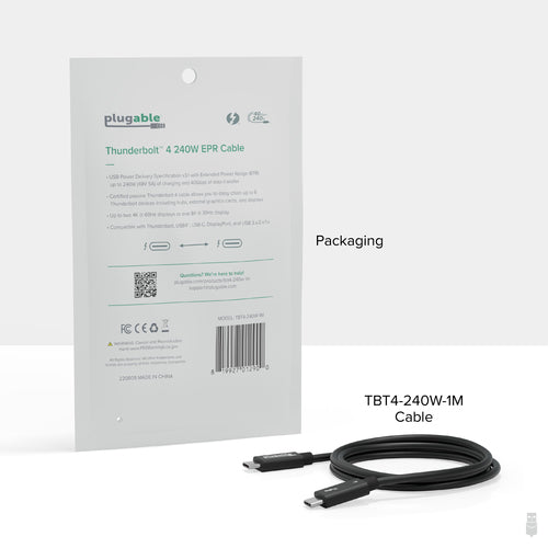 Plugable Technologies TBT4-240W-1M Thunderbolt cable