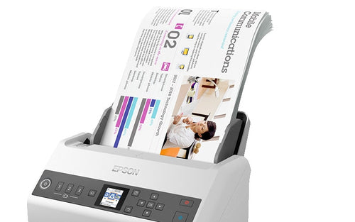 Epson DS-730N Dokumentenscanner – 600 DPI, schnelles Scannen, kompaktes Design