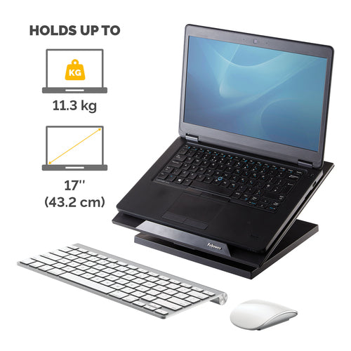 Fellowes Designer Suites Laptopständer – Schwarz – 43,2 cm – Ergonomischer Ständer