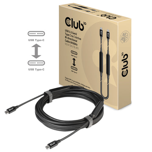 CLUB3D USB 3.2 Gen2 Type C Active Cable - 8K 60Hz, 5m, High-Speed Data Transfer