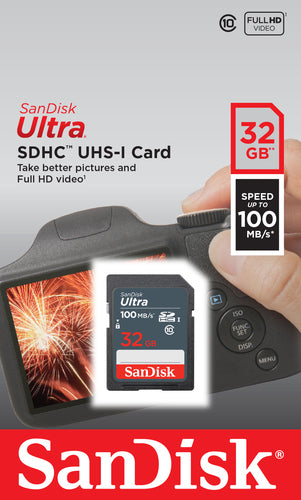 SanDisk Ultra 32GB SDHC Mem Card 100MB/s