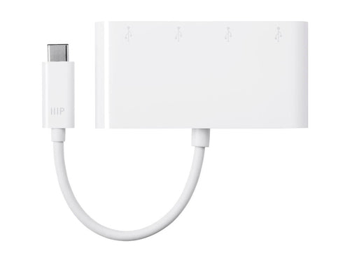 USB 3.2 Hub Type-C & Type-A 5000Mbps Monoprice Weiß