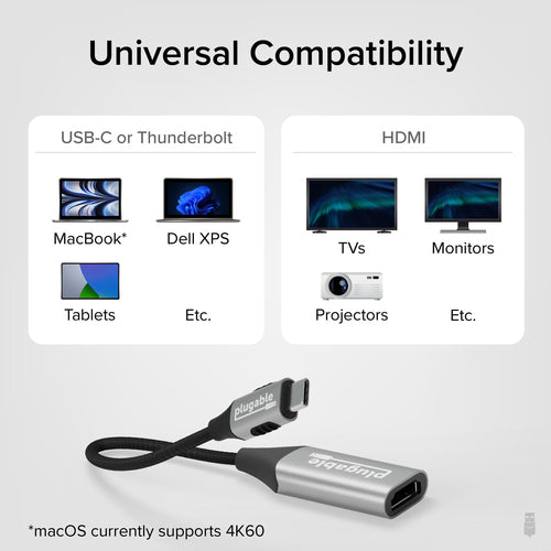 Plugable Technologies USBC-HDMI8K video cable adapter