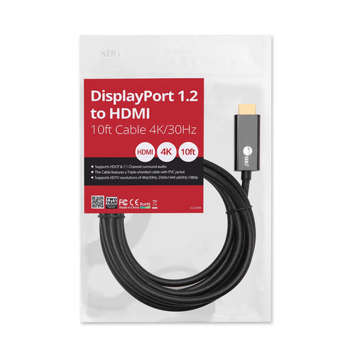DisplayPort to HDMI Adapter 3m Male Male Siig