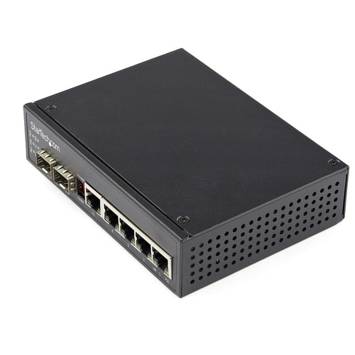 Industrial 6-Port Gigabit Ethernet Switch 4 PoE RJ45 2 SFP 30W
