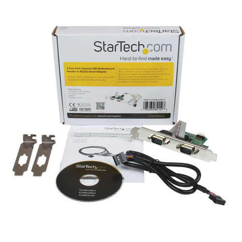 StarTech ICUSB232INT2 Interner USB-zu-2-Port-RS232-Adapter – 60 cm – Serielle Schnittstellenkarte