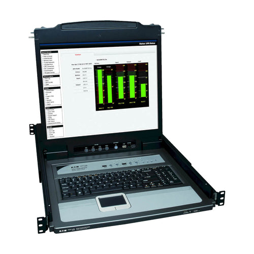 KVM-Switch 16-Port Rack-Mount-Konsole mit 19-Zoll-LCD 1280x1024