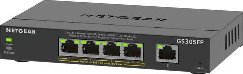 NETGEAR 5-Port Gigabit Ethernet PoE+ Plus Switch (GS305EP)