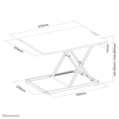 Neomounts NS-WS050BLACK desktop sit-stand workplace