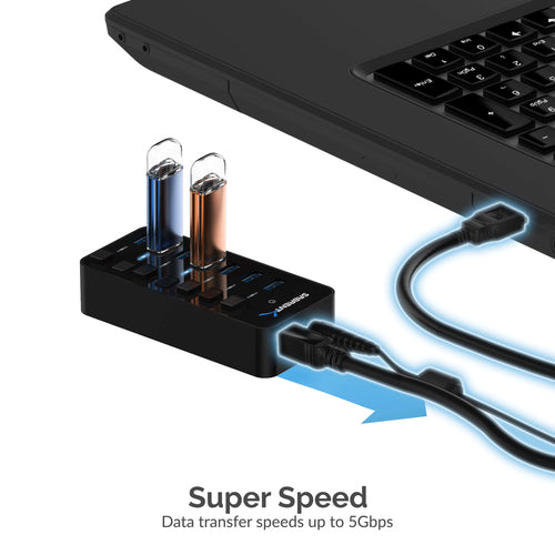 Sabrent USB 3.2 Gen 1 Type-C Hub 5000 Mbit/s Black