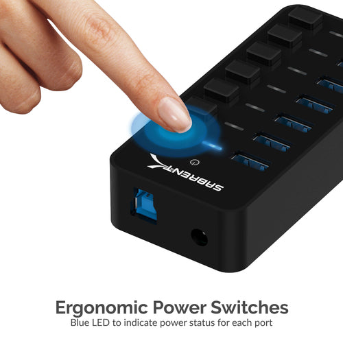 Sabrent USB 3.2 Gen 1 Type-C Hub 5000 Mbit/s Black