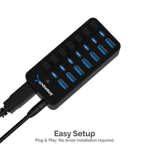 Sabrent USB 3.2 Gen 1 Type-C Hub 5000 Mbit/s Black