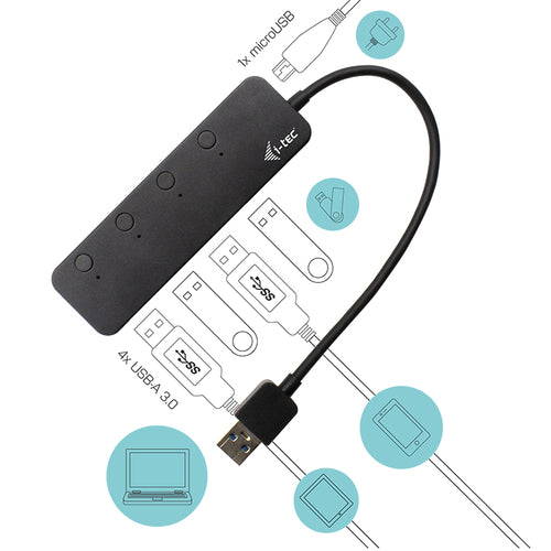 i-tec U3CHARGEHUB4 interface hub