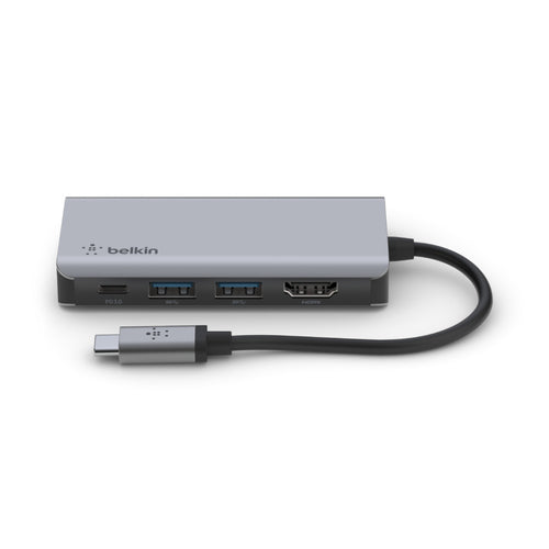 4K-HDMI-USB-C-Hub Belkin AVC006btSGY 100W USB 3.2 Silber