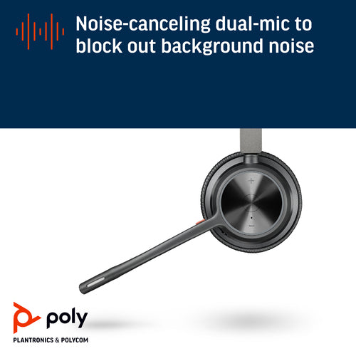HP Poly Voyager 4320 Wireless Headset – USB-C – Schwarz – Büro & Callcenter