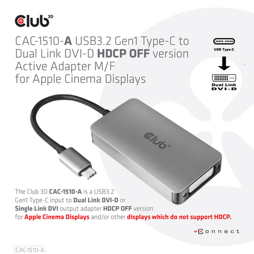 CLUB3D CAC-1510-A video cable adapter