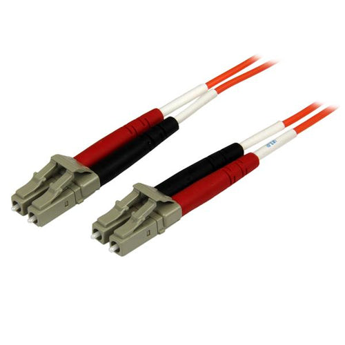 StarTech.com 50FIBPLCLC2 Fiber Optic Cable 2m Duplex LC/LC OM2 - High-Speed Networking