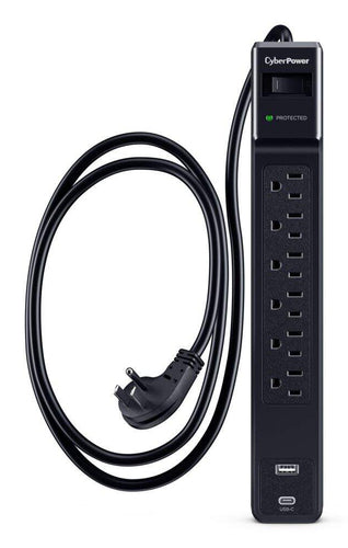 Surge Protector CyberPower CSP604UC 6 Outlet 1500J USB NEMA 5-15R