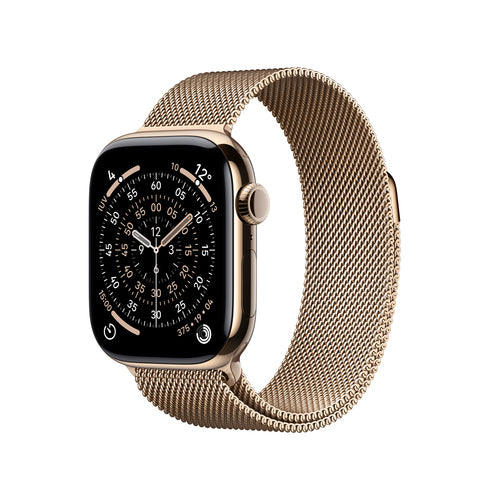 Apple Watch Series 11 GPS + Cellular 42mm Gehäuse aus goldfarbenem Titan 64GB OLED Touchscreen