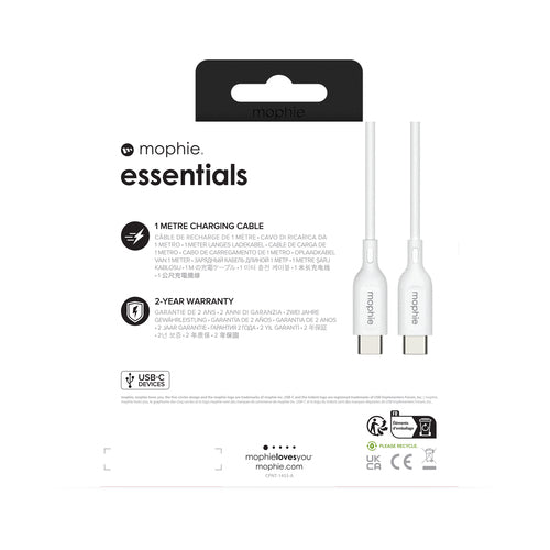 mophie essentials charging cables | 1M USB cable