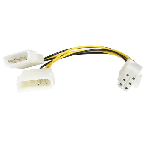 LP4 to 6 Pin PCI Express Power Cable Adapter 6in