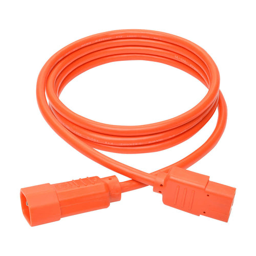 Power Cable C13 to C14 Tripp Lite 10A 250V 6ft SJT Orange