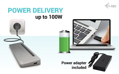 i-tec C31FLAT2PDPRO100WUK laptop dock/port replicator
