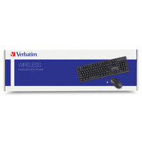 Verbatim 70724 Schnurlose Tastatur-Maus-Set – volle Größe Schwarz – RF-Konnektivität