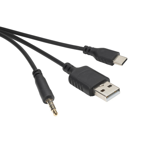 connektgear HP532 USB-C /A /3.5mm Headset with Boom Mic - Black
