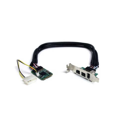 StarTech.com MPEX1394B3 3 Port FireWire Card Adapter - PCIe Mini PCI Express