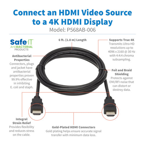 Tripp Lite P568AB-006 HDMI cable