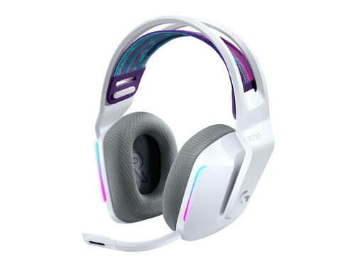 Kabelloses Gaming-Headset Logitech G G733 20-20000Hz Leichtgewicht 278g Weiß