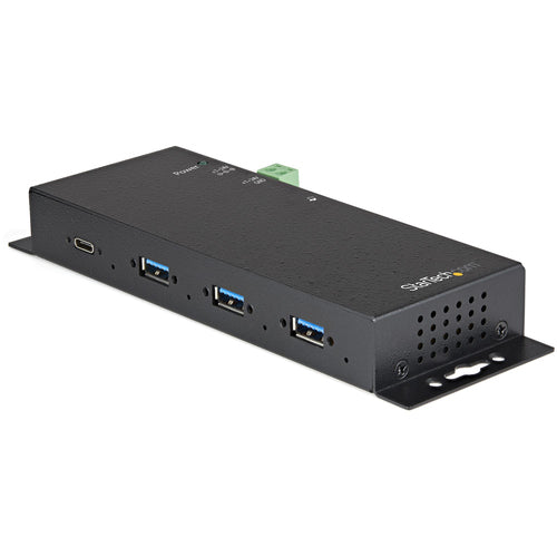 4-Port USB C Hub 10Gbps Metal Industrial ESD Surge Protection