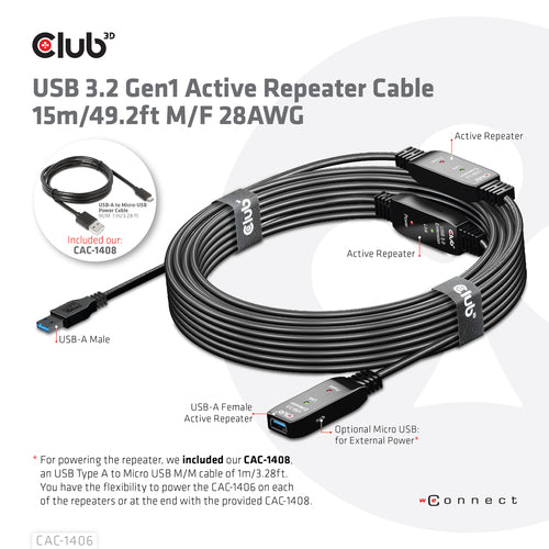 CLUB3D CAC-1406 USB-Kabel