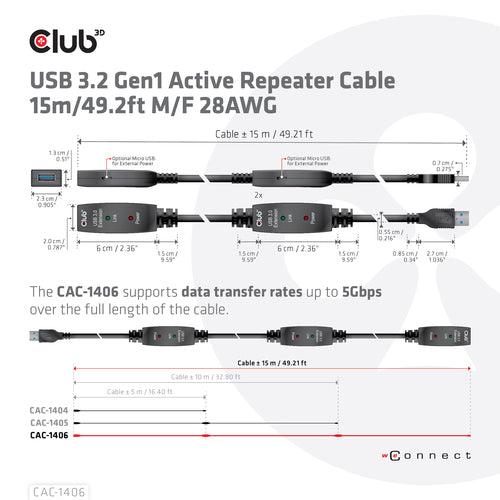 CLUB3D CAC-1406 USB-Kabel