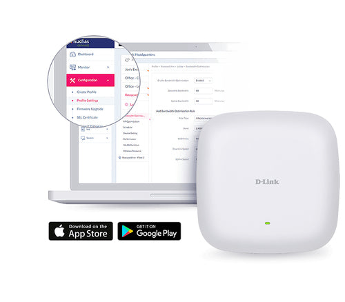 D-Link AX1800 Wi-Fi 6 Dual-Band Access Point – 1800 Mbit/s Geschwindigkeit, PoE