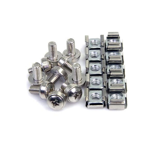 StarTech.com CABSCREWM62 M6 Mounting Screws & Cage Nuts - 100 Pack for Server Rack