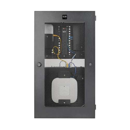 3U Wall-Mount Rack Cabinet Adjustable Equipment Brackets 68kg Capacity Black