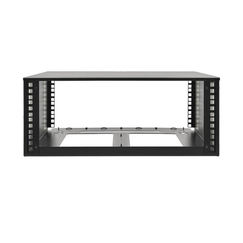 Vertikal montiertes 4U Mini-Rack-Gehäuse aus schwarzem Stahl zur Wandmontage