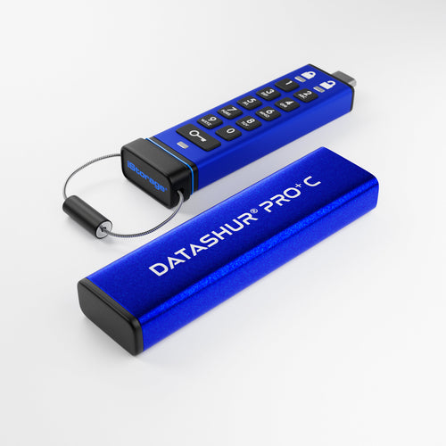 256GB iStorage datAshur PRO+C USB Flash Drive Type-C Secure Encryption PIN Protected