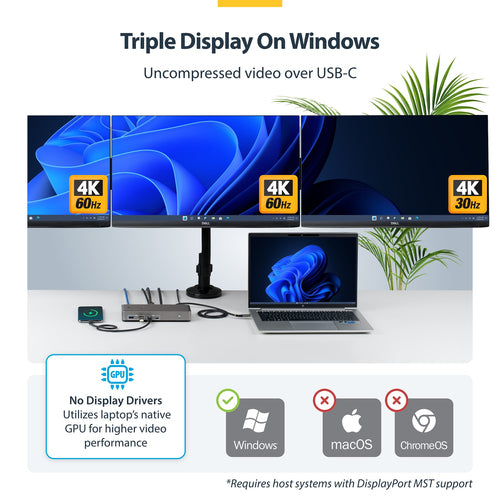 StarTech.com 199UE-USBC-DOCK laptop dock/port replicator