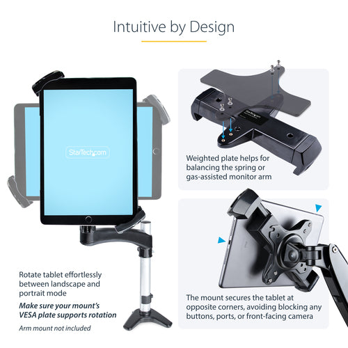 Tablet VESA Mount Adapter StarTech 7.9 to 12.5 inch 2 kg Capacity