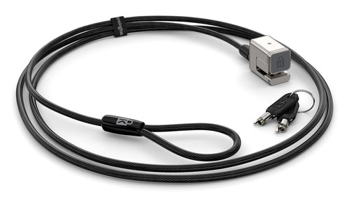 Cable Lock Kensington 1.8m Key Security Carbon Steel Zinc Silver