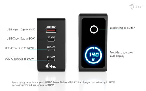 i-tec CHARGER-INTG140WUK mobile device charger