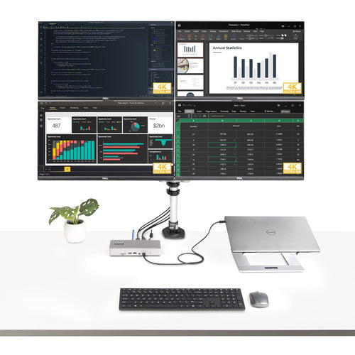 USB4 Thunderbolt 4 Docking Station 98W Charging Quad Display