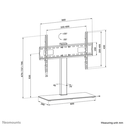 Neomounts DS45-430BL16 TV mount/stand