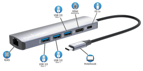 Manhattan 153959 laptop dock/port replicator