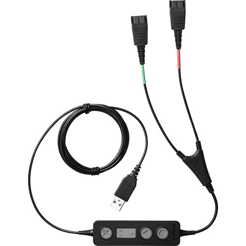 Jabra LINK 265 USB Audio Kabel Stecker 2x QD Schwarz