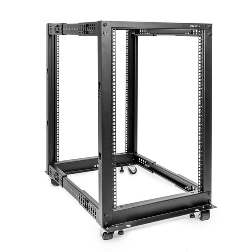 18U Freestanding Rack Cabinet with Adjustable Feet and Castor Wheels